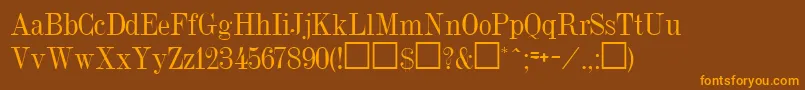 NeoForge Font – Orange Fonts on Brown Background