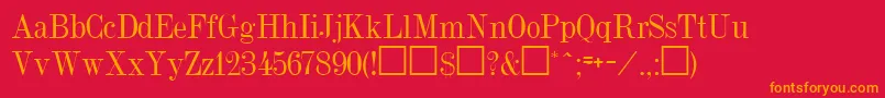 NeoForge Font – Orange Fonts on Red Background