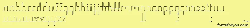 フォントHerrlichesScript – 黒い文字の黄色い背景