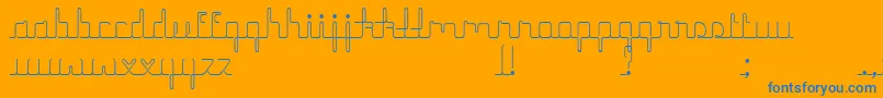 フォントHerrlichesScript – オレンジの背景に青い文字