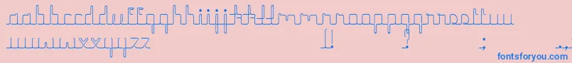 HerrlichesScript Font – Blue Fonts on Pink Background