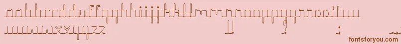 フォントHerrlichesScript – ピンクの背景に茶色のフォント