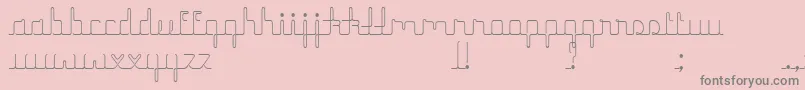 HerrlichesScript Font – Gray Fonts on Pink Background
