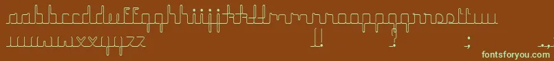 Шрифт HerrlichesScript – зелёные шрифты на коричневом фоне