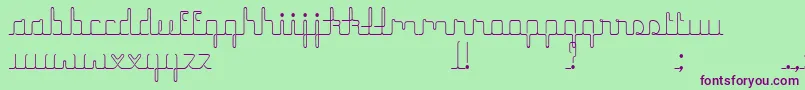 Шрифт HerrlichesScript – фиолетовые шрифты на зелёном фоне