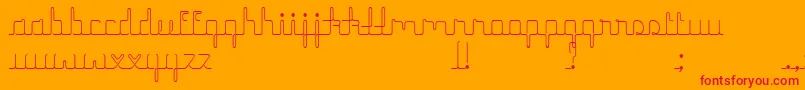 HerrlichesScript Font – Red Fonts on Orange Background
