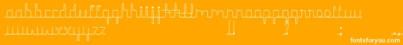 HerrlichesScript-Schriftart – Weiße Schriften auf orangefarbenem Hintergrund