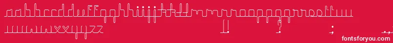 フォントHerrlichesScript – 赤い背景に白い文字