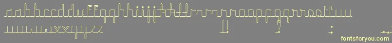 Fonte HerrlichesScript – fontes amarelas em um fundo cinza