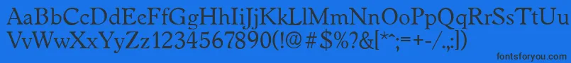 WorcesterserialRegular Font – Black Fonts on Blue Background