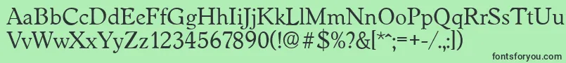 WorcesterserialRegular-Schriftart – Schwarze Schriften auf grünem Hintergrund