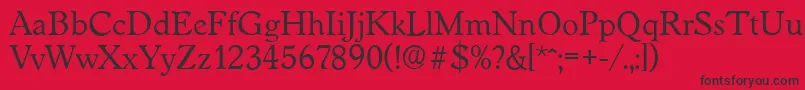 WorcesterserialRegular Font – Black Fonts on Red Background