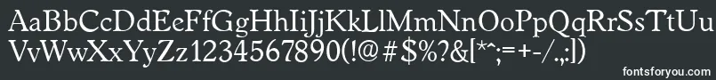 WorcesterserialRegular Font – White Fonts on Black Background