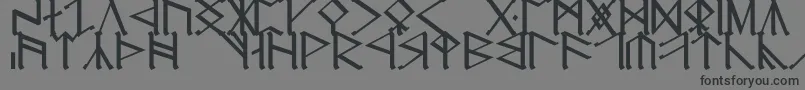 CirthEreborCaps Font – Black Fonts on Gray Background