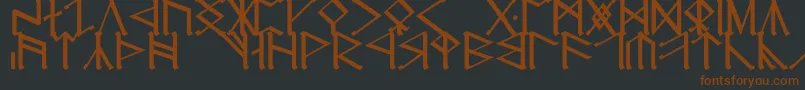 CirthEreborCaps-fontti – ruskeat fontit mustalla taustalla