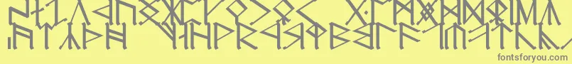 CirthEreborCaps Font – Gray Fonts on Yellow Background