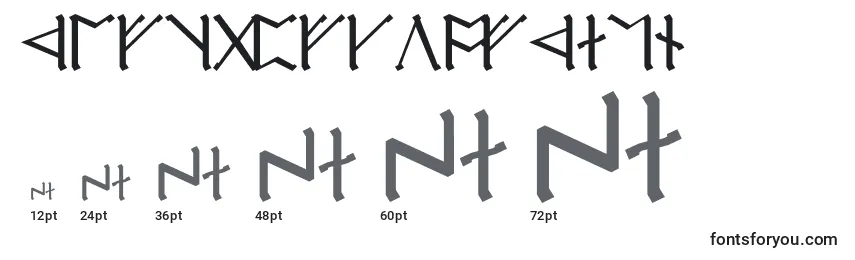 CirthEreborCaps Font Sizes