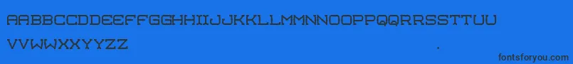 Manlike-Schriftart – Schwarze Schriften auf blauem Hintergrund