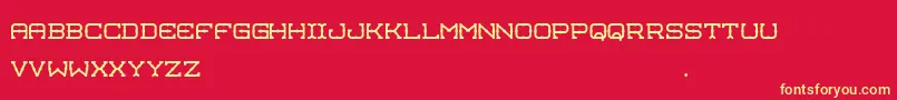 Manlike Font – Yellow Fonts on Red Background