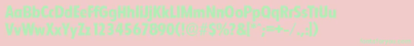 FloridaserialXboldRegular-Schriftart – Grüne Schriften auf rosa Hintergrund