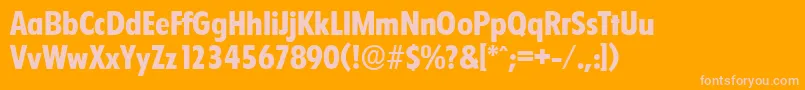 FloridaserialXboldRegular Font – Pink Fonts on Orange Background