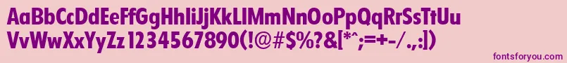 FloridaserialXboldRegular Font – Purple Fonts on Pink Background