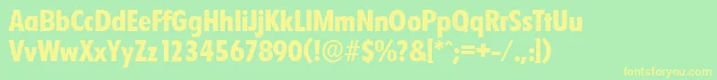 FloridaserialXboldRegular Font – Yellow Fonts on Green Background
