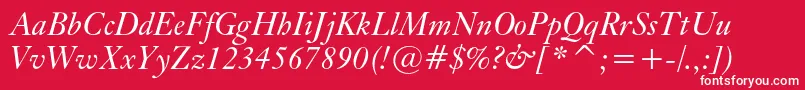 KiscbtItalic Font – White Fonts on Red Background