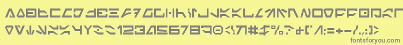 フォントImperialCode – 黄色の背景に灰色の文字