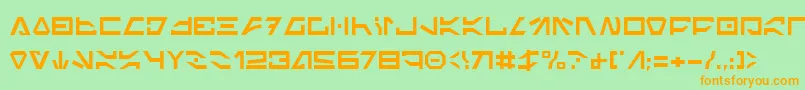 ImperialCode Font – Orange Fonts on Green Background