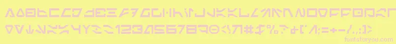Fonte ImperialCode – fontes rosa em um fundo amarelo