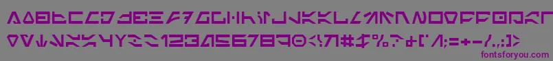 フォントImperialCode – 紫色のフォント、灰色の背景