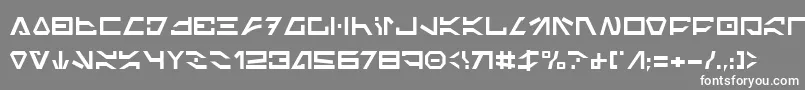 フォントImperialCode – 灰色の背景に白い文字