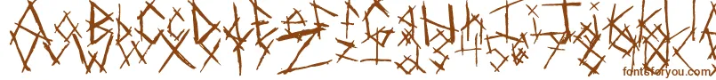 Шрифт ChikenSkratch – коричневые шрифты на белом фоне