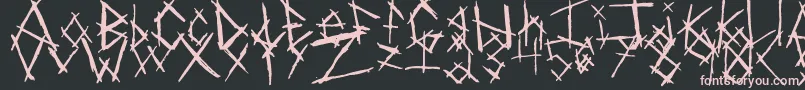 ChikenSkratch Font – Pink Fonts on Black Background