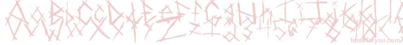 Fonte ChikenSkratch – fontes rosa em um fundo branco