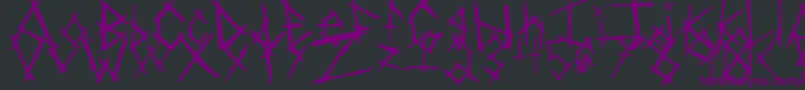 Шрифт ChikenSkratch – фиолетовые шрифты на чёрном фоне