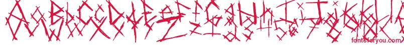 Шрифт ChikenSkratch – красные шрифты на белом фоне