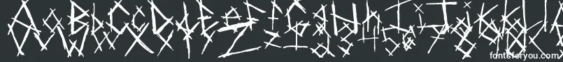 ChikenSkratch-Schriftart – Weiße Schriften auf schwarzem Hintergrund