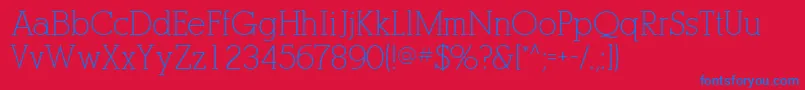 PogoSsi Font – Blue Fonts on Red Background