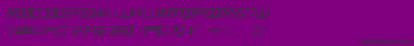 SfdigitalreadoutHeavyobliq Font – Black Fonts on Purple Background