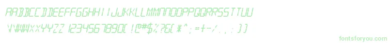 SfdigitalreadoutHeavyobliq Font – Green Fonts on White Background
