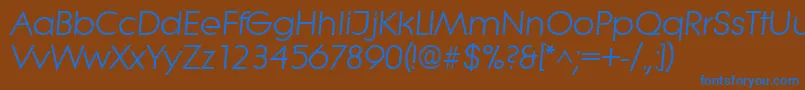 LiteraItalic Font – Blue Fonts on Brown Background