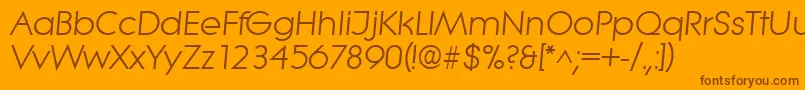 LiteraItalic Font – Brown Fonts on Orange Background