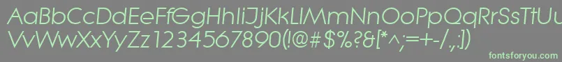 LiteraItalic Font – Green Fonts on Gray Background