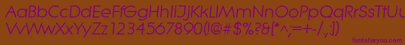 LiteraItalic Font – Purple Fonts on Brown Background