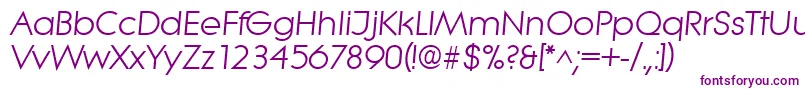 LiteraItalic Font – Purple Fonts on White Background