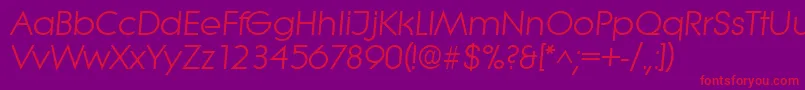 Шрифт LiteraItalic – красные шрифты на фиолетовом фоне