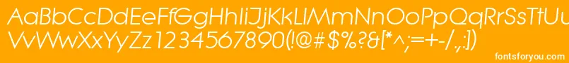 LiteraItalic Font – White Fonts on Orange Background