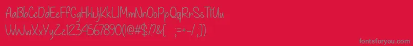 GiveYouWhatYouLikeOtf Font – Gray Fonts on Red Background